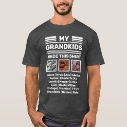 Camiseta del abuelo con nombres de nietos