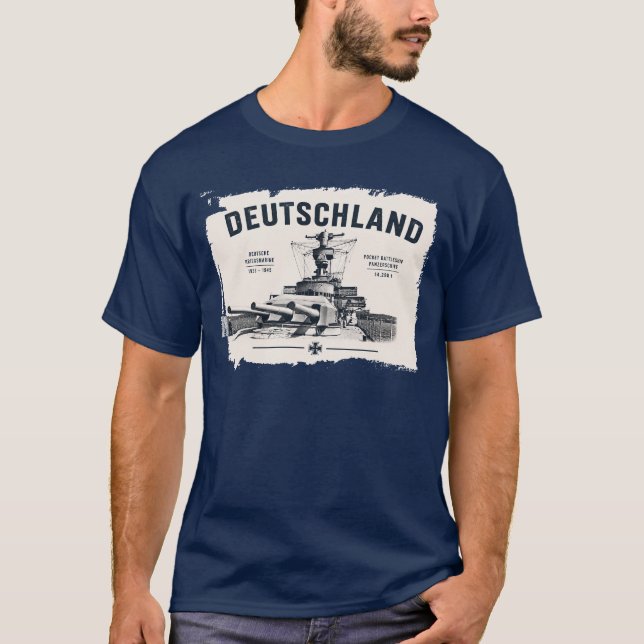 Camiseta del acorazado de bolsillo Deutschland (Anverso)