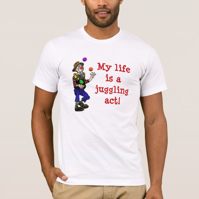 Camiseta del acto que hace juegos malabares (Anverso)