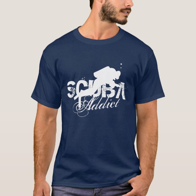 Camiseta del adicto al buceo con escafandra (Anverso)