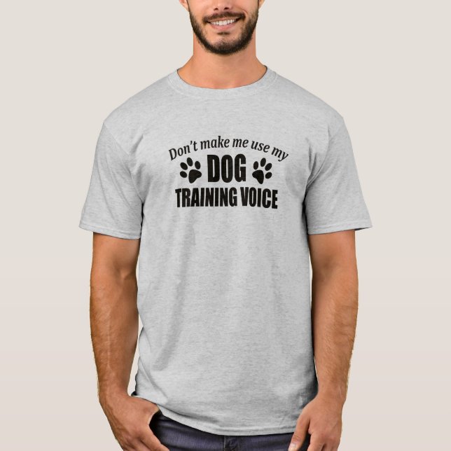 Camiseta del adiestrador de perros de los hombres (Anverso)