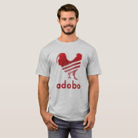 Camiseta del Adobo, rojo, diseño de la salpicadura