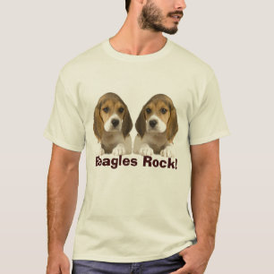 Camiseta del adulto de la roca de los beagles
