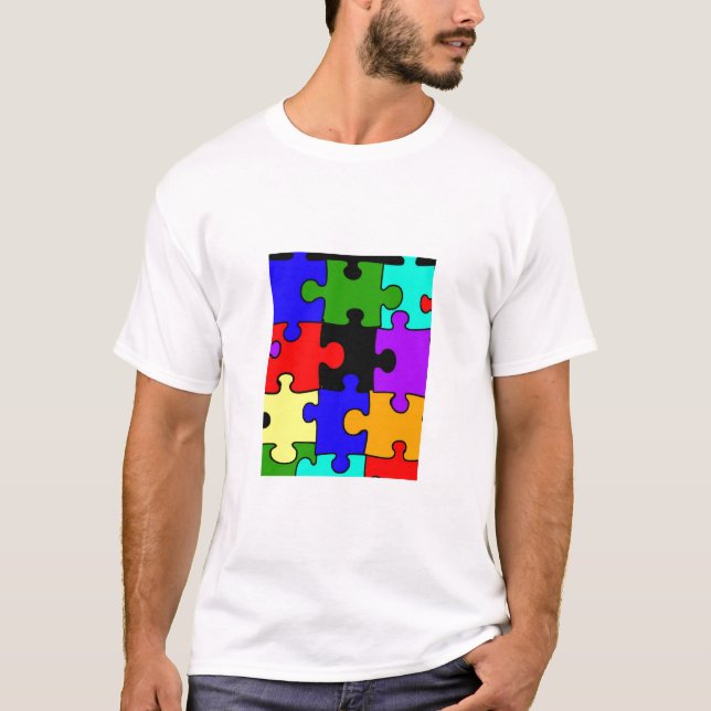 camiseta del adulto del pedazo del rompecabezas (Anverso)