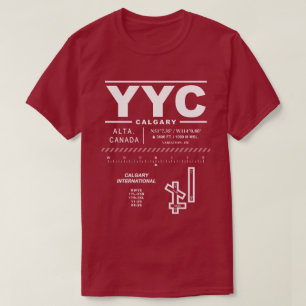 Camiseta del aeropuerto internacional YYC de
