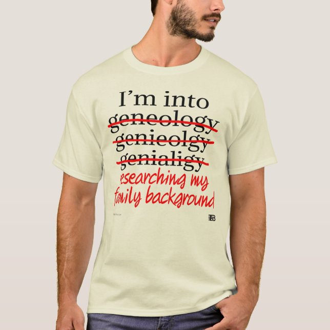 Camiseta del aficionado de la genealogía (hombres) (Anverso)