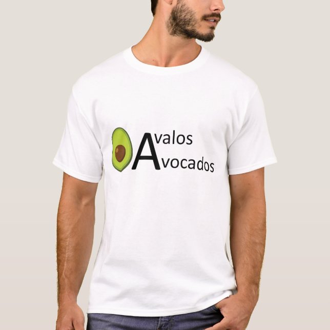 camiseta del aguacate de Avalos de los hombres (Anverso)