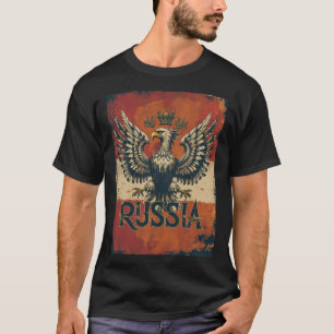 Camiseta del Águila Rusa Vintage Monárquica Ortodo