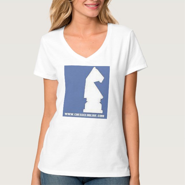 Camiseta del ajedrez con adorno del ajedrez (Anverso)