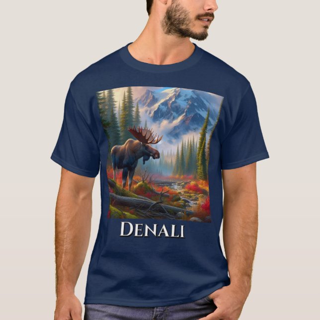 Camiseta del alce de Alaska del parque nacional De (Anverso)