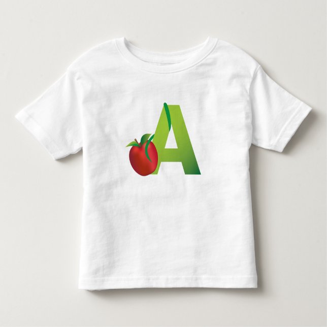 camiseta del alfabeto del niño (Anverso)