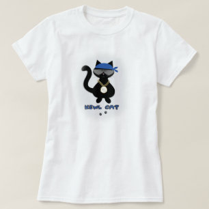 Camiseta del amante del gato de Kewl de la