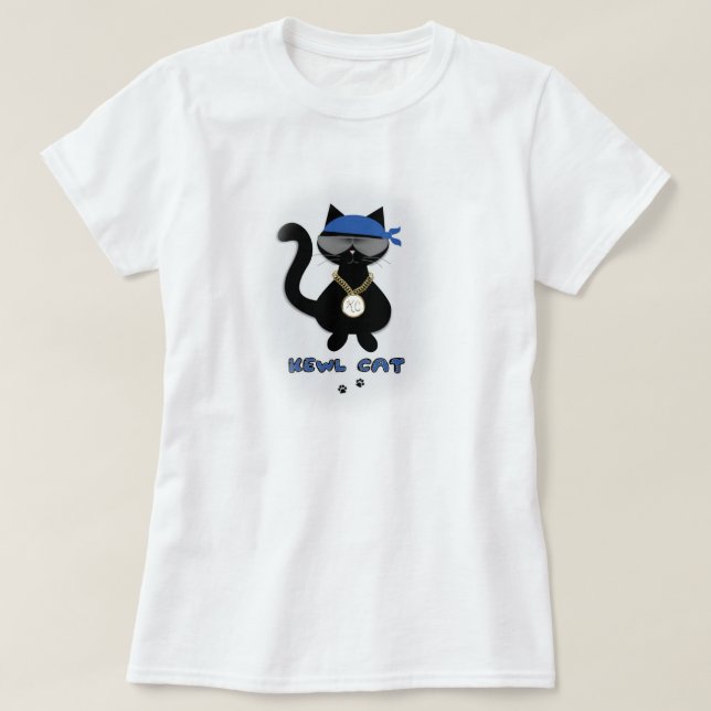 Camiseta del amante del gato de Kewl de la (Diseño del anverso)