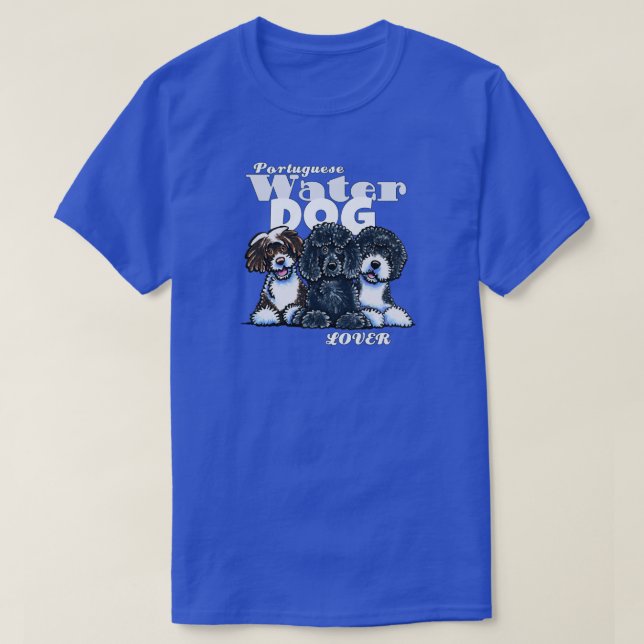 Camiseta del amante del perro de agua portugués (Diseño del anverso)