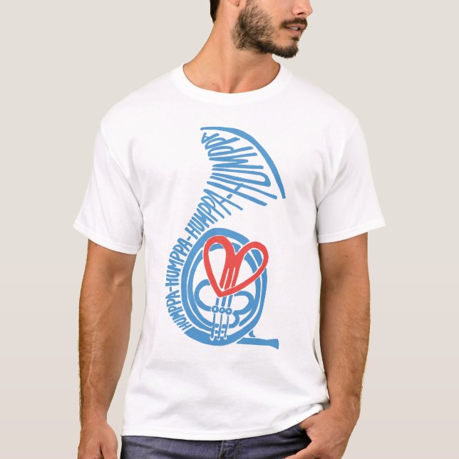 Camiseta del amor Blue2 de Humppa (Anverso)