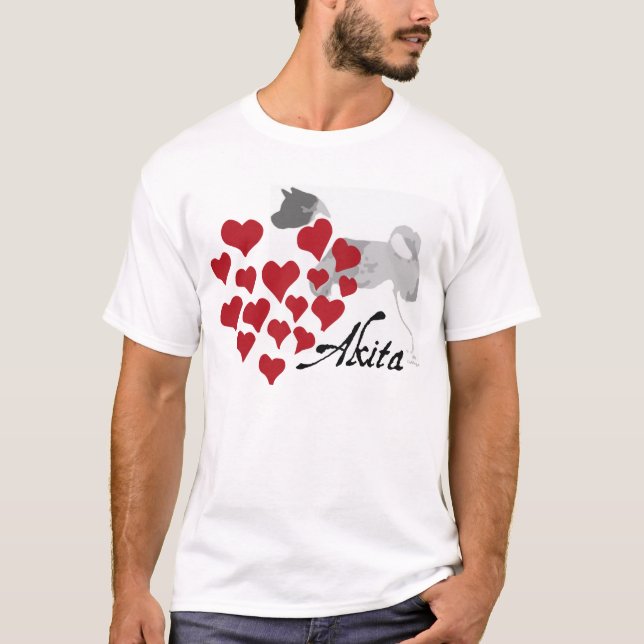 Camiseta del amor de Akita (Anverso)