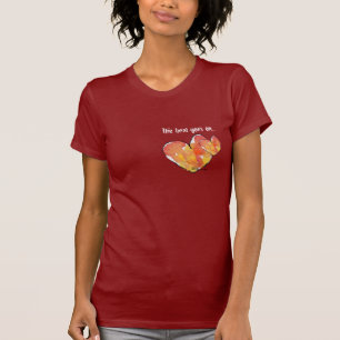 Camiseta del amor de dos corazones