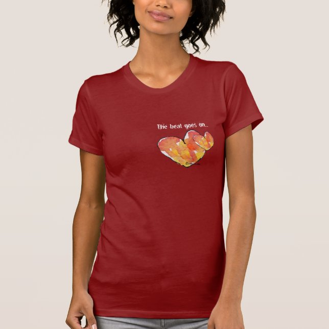 Camiseta del amor de dos corazones (Anverso)