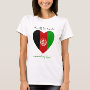 Camiseta del amor de la bandera de Afganistán