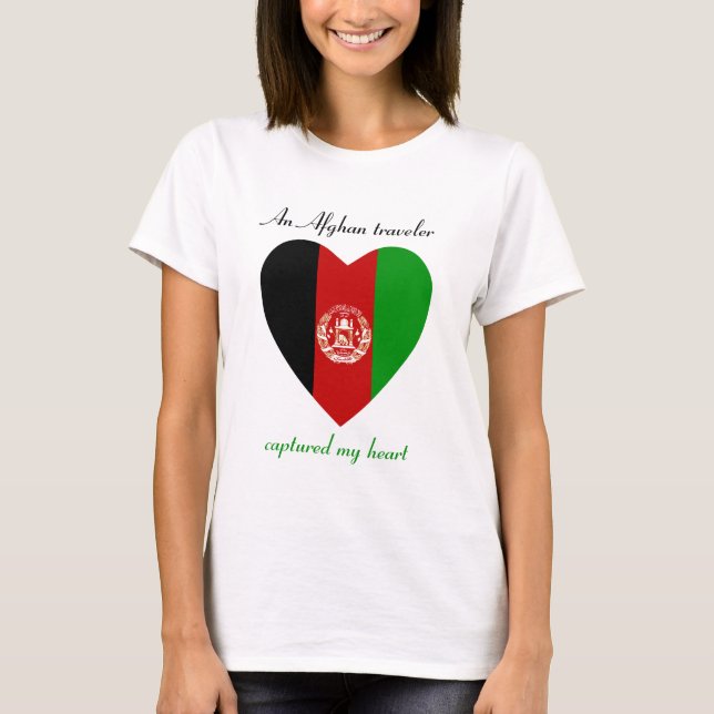 Camiseta del amor de la bandera de Afganistán (Anverso)