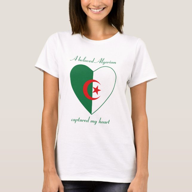 Camiseta del amor de la bandera de Argelia (Anverso)