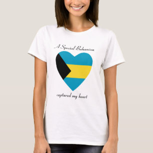 Camiseta del amor de la bandera de Bahamas