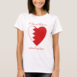 Camiseta del amor de la bandera de Bahrein