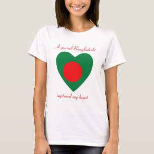 Camiseta del amor de la bandera de Bangladesh