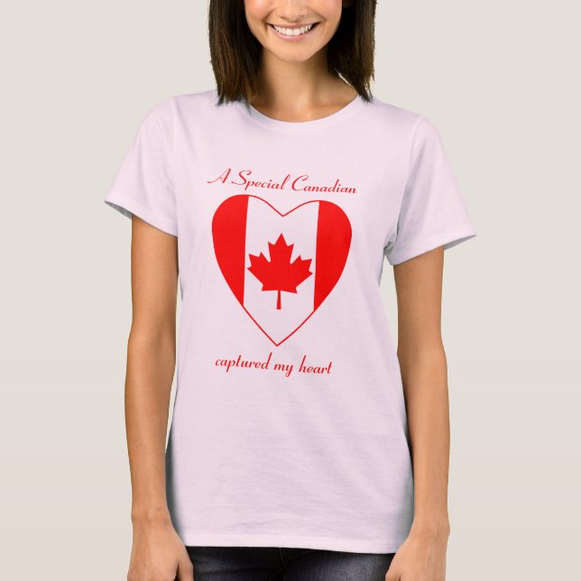 Camiseta del amor de la bandera de Canadá (Anverso)