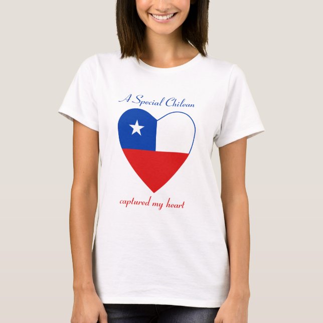 Camiseta del amor de la bandera de Chile (Anverso)