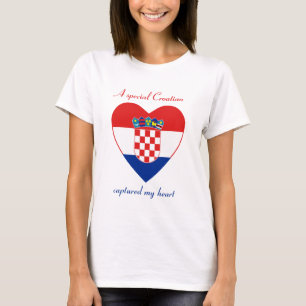 Camiseta del amor de la bandera de Croacia