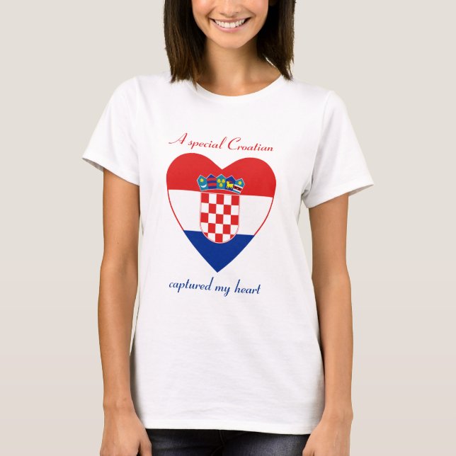 Camiseta del amor de la bandera de Croacia (Anverso)