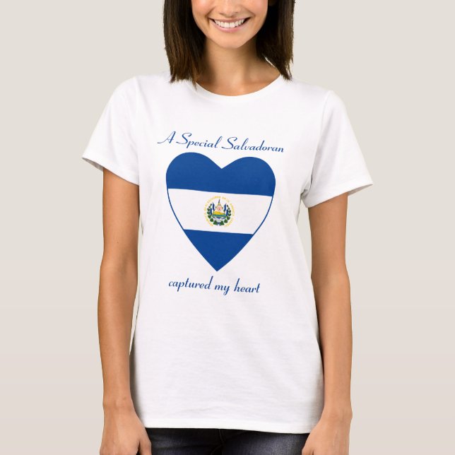 Camiseta del amor de la bandera de El Salvador (Anverso)
