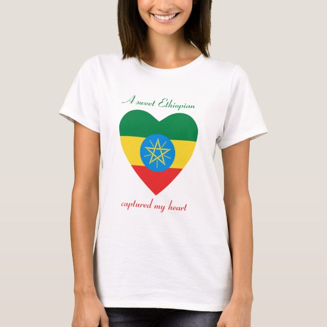 Camiseta del amor de la bandera de Etiopía (Anverso)