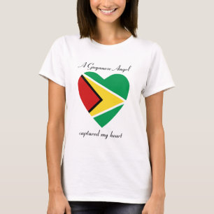 Camiseta del amor de la bandera de Guyana