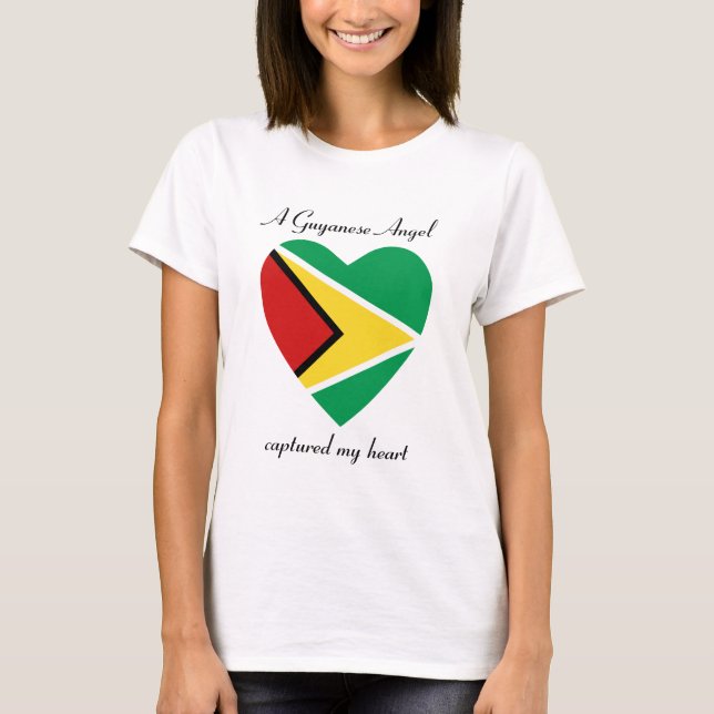 Camiseta del amor de la bandera de Guyana (Anverso)