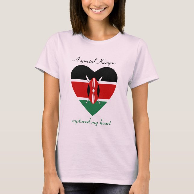 Camiseta del amor de la bandera de Kenia (Anverso)