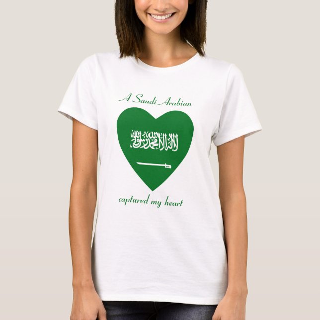 Camiseta del amor de la bandera de la Arabia (Anverso)