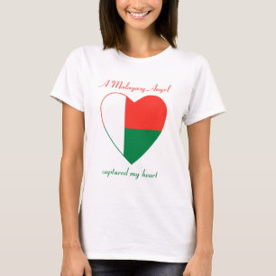 Camiseta del amor de la bandera de Madagascar