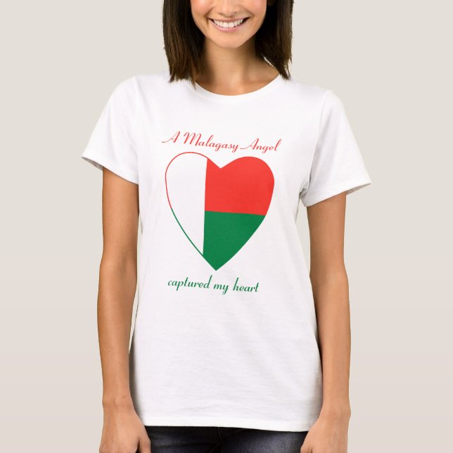 Camiseta del amor de la bandera de Madagascar (Anverso)