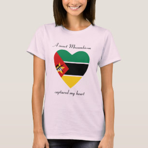 Camiseta del amor de la bandera de Mozambique