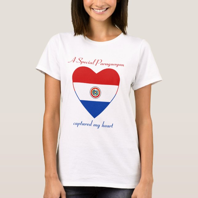 Camiseta del amor de la bandera de Paraguay (Anverso)