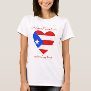 Camiseta del amor de la bandera de Puerto Rico