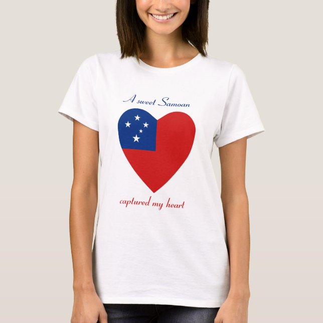 Camiseta del amor de la bandera de Samoa (Anverso)
