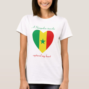 Camiseta del amor de la bandera de Senegal