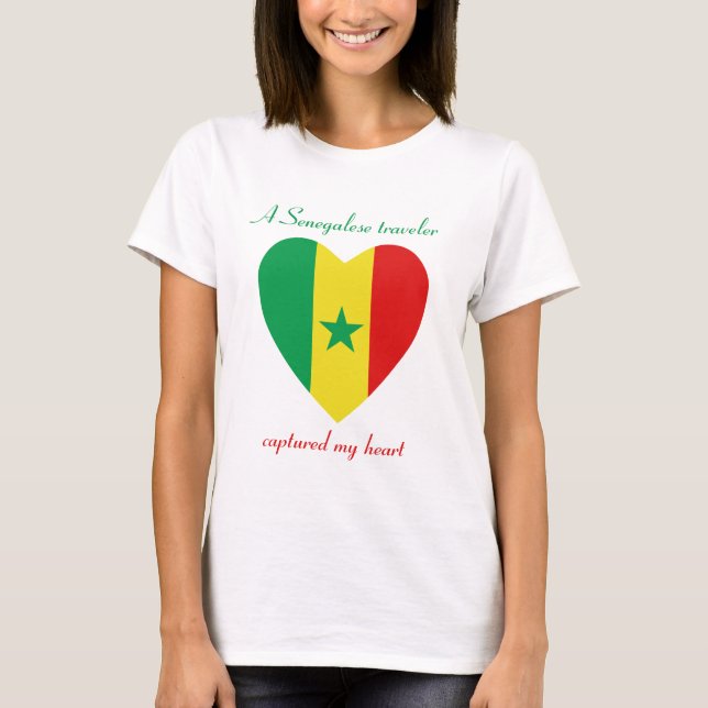 Camiseta del amor de la bandera de Senegal (Anverso)