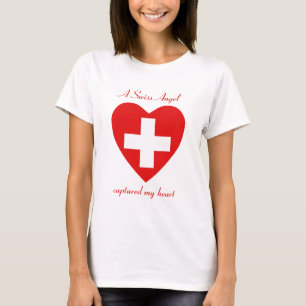Camiseta del amor de la bandera de Suiza