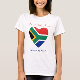 Camiseta del amor de la bandera de Suráfrica
