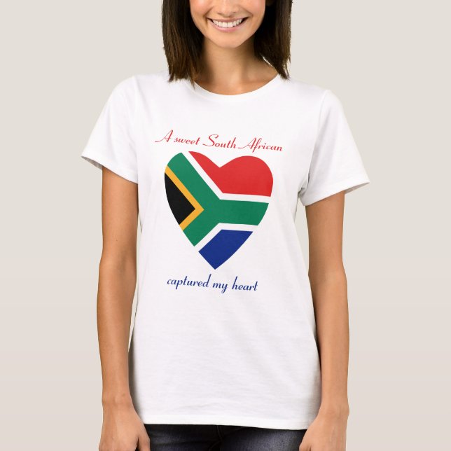 Camiseta del amor de la bandera de Suráfrica (Anverso)