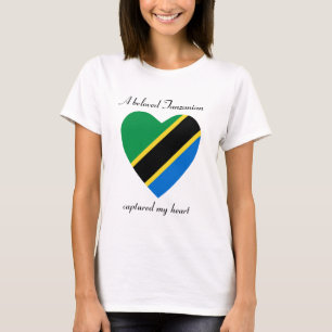 Camiseta del amor de la bandera de Tanzania